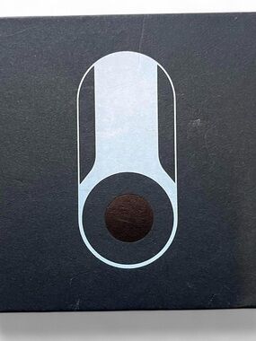 Essentials Black Privacy Cover with Light Blue Graphic